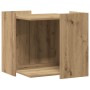 Mueble arenero para gatos madera roble artisian 53x53x51 cm