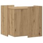 Mueble arenero para gatos madera roble artisian 53x53x51 cm