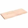 Tischplatte aus unbehandeltem massivem Eichenholz, 120 x 50 x (2–6) cm von vidaXL, Tischplatten - Ref: Foro24-3156311, Preis:...