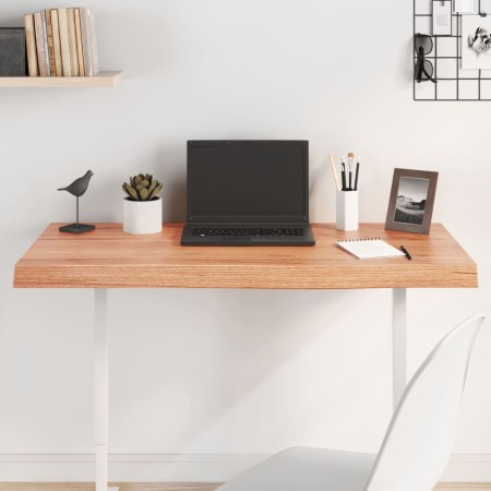 Oak wood table top treated in light brown, 100x50x(2-6) cm by vidaXL, Table tops - Ref: Foro24-3156367, Price: 88,57 €, Disco...