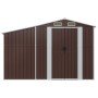 Brauner Gartenschuppen aus verzinktem Stahl, 277 x 93 x 179 cm von vidaXL, Schuppen - Ref: Foro24-364520, Preis: 283,31 €, Ra...