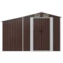 Cobertizo de jardín acero galvanizado marrón 277x93x179 cm de vidaXL, Cobertizos - Ref: Foro24-364520, Precio: 266,39 €, Desc...
