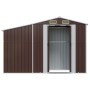 Brauner Gartenschuppen aus verzinktem Stahl, 277 x 93 x 179 cm von vidaXL, Schuppen - Ref: Foro24-364520, Preis: 283,31 €, Ra...
