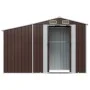 Cobertizo de jardín acero galvanizado marrón 277x93x179 cm de vidaXL, Cobertizos - Ref: Foro24-364520, Precio: 266,39 €, Desc...