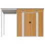 Cobertizo con tejado largo acero marrón claro 277x110,5x181 cm de vidaXL, Cobertizos - Ref: Foro24-364528, Precio: 237,78 €, ...