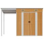 Cobertizo con tejado largo acero marrón claro 277x110,5x181 cm de vidaXL, Cobertizos - Ref: Foro24-364528, Precio: 253,87 €, ...
