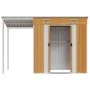 Cobertizo con tejado largo acero marrón claro 277x110,5x181 cm de vidaXL, Cobertizos - Ref: Foro24-364528, Precio: 237,78 €, ...