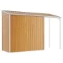 Cobertizo con tejado largo acero marrón claro 277x110,5x181 cm de vidaXL, Cobertizos - Ref: Foro24-364528, Precio: 237,78 €, ...