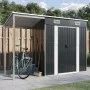Cobertizo jardín tejado largo acero antracita 277x110,5x181 cm de vidaXL, Cobertizos - Ref: Foro24-364526, Precio: 242,11 €, ...