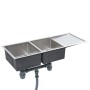 Fregadero de cocina hecho a mano acero inoxidable