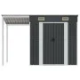 Cobertizo jardín tejado largo acero antracita 277x110,5x181 cm de vidaXL, Cobertizos - Ref: Foro24-364526, Precio: 242,11 €, ...