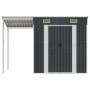 Cobertizo jardín tejado largo acero antracita 277x110,5x181 cm de vidaXL, Cobertizos - Ref: Foro24-364526, Precio: 267,86 €, ...