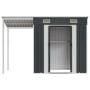 Cobertizo jardín tejado largo acero antracita 277x110,5x181 cm de vidaXL, Cobertizos - Ref: Foro24-364526, Precio: 267,86 €, ...