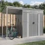 Garden shed with elongated roof, made of gray steel, measuring 277x110.5x181 cm. by vidaXL, Sheds - Ref: Foro24-364525, Price...