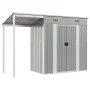 Gartenhütte mit verlängertem Dach aus grauem Stahl 277x110,5x181 cm von vidaXL, Schuppen - Ref: Foro24-364525, Preis: 248,66 ...