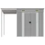 Garden shed with elongated roof, made of gray steel, measuring 277x110.5x181 cm. by vidaXL, Sheds - Ref: Foro24-364525, Price...