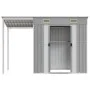 Garden shed with elongated roof, made of gray steel, measuring 277x110.5x181 cm. by vidaXL, Sheds - Ref: Foro24-364525, Price...