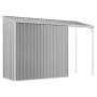 Garden shed with elongated roof, made of gray steel, measuring 277x110.5x181 cm. by vidaXL, Sheds - Ref: Foro24-364525, Price...