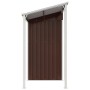 Gartenhaus mit verlängertem Dach aus braunem Stahl 277x110,5x181 cm von vidaXL, Schuppen - Ref: Foro24-364527, Preis: 252,64 ...