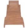 Tumbona plegable de madera maciza de teca de vidaXL, Tumbonas - Ref: Foro24-44666, Precio: 173,56 €, Descuento: %