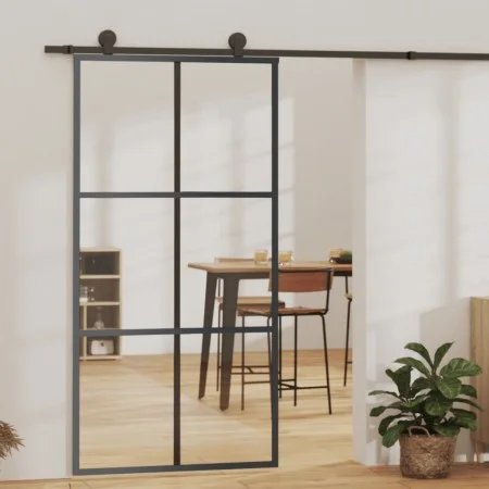 Sliding door with ESG glass and aluminum hardware 102x205 cm by vidaXL, Doors - Ref: Foro24-3081949, Price: 289,26 €, Discoun...