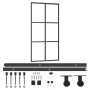 Puerta corredera con herrajes ESG vidrio y aluminio 102x205 cm de vidaXL, Puertas - Ref: Foro24-3081949, Precio: 276,45 €, De...