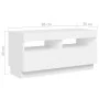 TV-Möbel mit LED-Leuchten Weiß 260x35x40 cm von vidaXL, TV-Möbel - Ref: Foro24-3081915, Preis: 188,20 €, Rabatt: %