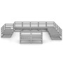 Muebles de jardín 12 piezas gris madera de pino maciza