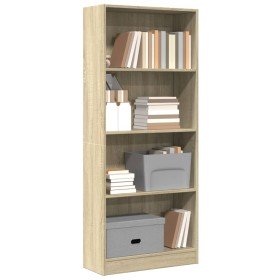 Estantería de madera de ingeniería roble Sonoma 60x24x143 cm en Librerías y estanterías | Comprar online en Foro24