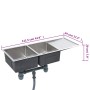 Fregadero de cocina hecho a mano acero inoxidable