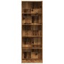 Estantería madera de ingeniería color envejecido 60x24x176 cm