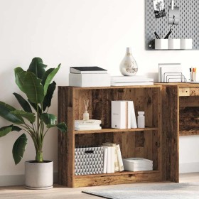 Estantería madera de ingeniería color envejecido 80x24x76 cm