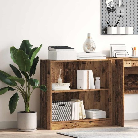 Estantería madera de ingeniería color envejecido 80x24x76 cm