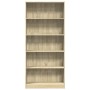 Librería roble Sonoma 80x24x176 cm madera de ingeniería