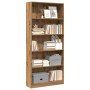 Estantería de madera de ingeniería roble artesanal 80x24x176 cm en Librerías y estanterías | Comprar online en Foro24