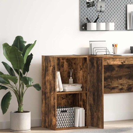 Estantería madera de ingeniería roble ahumado 40x30x77 cm