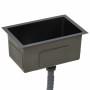 Fregadero de cocina hecho a mano acero inoxidable negro