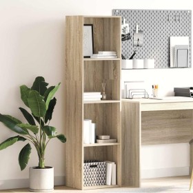 Estantería de madera de ingeniería roble Sonoma 40x30x152 cm