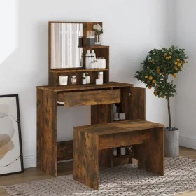 Smoked oak dressing table set 86.5x35x136 cm by vidaXL, Bedroom Dressers - Ref: Foro24-3114152, Price: 94,40 €, Discount: %