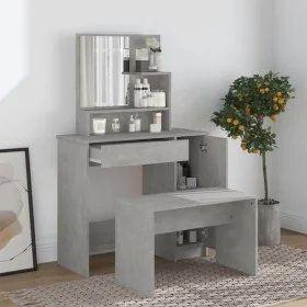 Concrete gray dressing table set 86.5x35x136 cm by vidaXL, Bedroom Dressers - Ref: Foro24-3114150, Price: 100,04 €, Discount: %