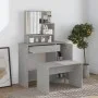 Concrete gray dressing table set 86.5x35x136 cm by vidaXL, Bedroom Dressers - Ref: Foro24-3114150, Price: 100,04 €, Discount: %