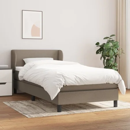 Box spring bed with taupe gray fabric mattress 90x200 cm by vidaXL, Beds and slatted bases - Ref: Foro24-3126057, Price: 311,...