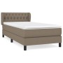 Box spring bed with taupe gray fabric mattress 90x200 cm by vidaXL, Beds and slatted bases - Ref: Foro24-3126457, Price: 323,...