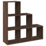 Librería divisor 3 niveles madera marrón roble 99x29x99 cm