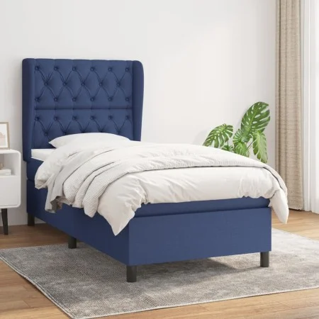 Box spring bed with blue fabric mattress 80x200 cm by vidaXL, Beds and slatted bases - Ref: Foro24-3128163, Price: 375,75 €, ...