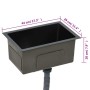 Fregadero de cocina hecho a mano acero inoxidable negro