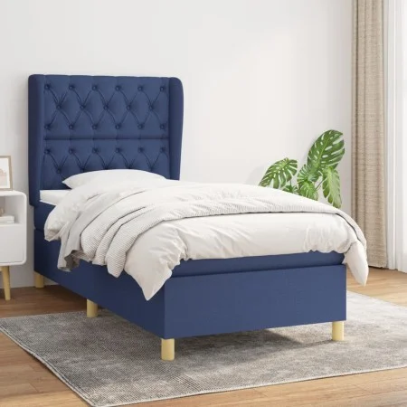 Box spring bed with blue fabric mattress 80x200 cm by vidaXL, Beds and slatted bases - Ref: Foro24-3128723, Price: 367,77 €, ...