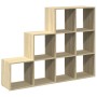 Librería divisora 3 niveles madera Sonoma 137,5x29x103,5 cm