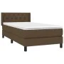 Box spring bed with dark brown fabric mattress 80x200 cm by vidaXL, Beds and slatted bases - Ref: Foro24-3129908, Price: 308,...
