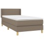 Cama box spring con colchón tela gris taupe 90x200 cm de vidaXL, Camas y somieres - Ref: Foro24-3130085, Precio: 323,74 €, De...